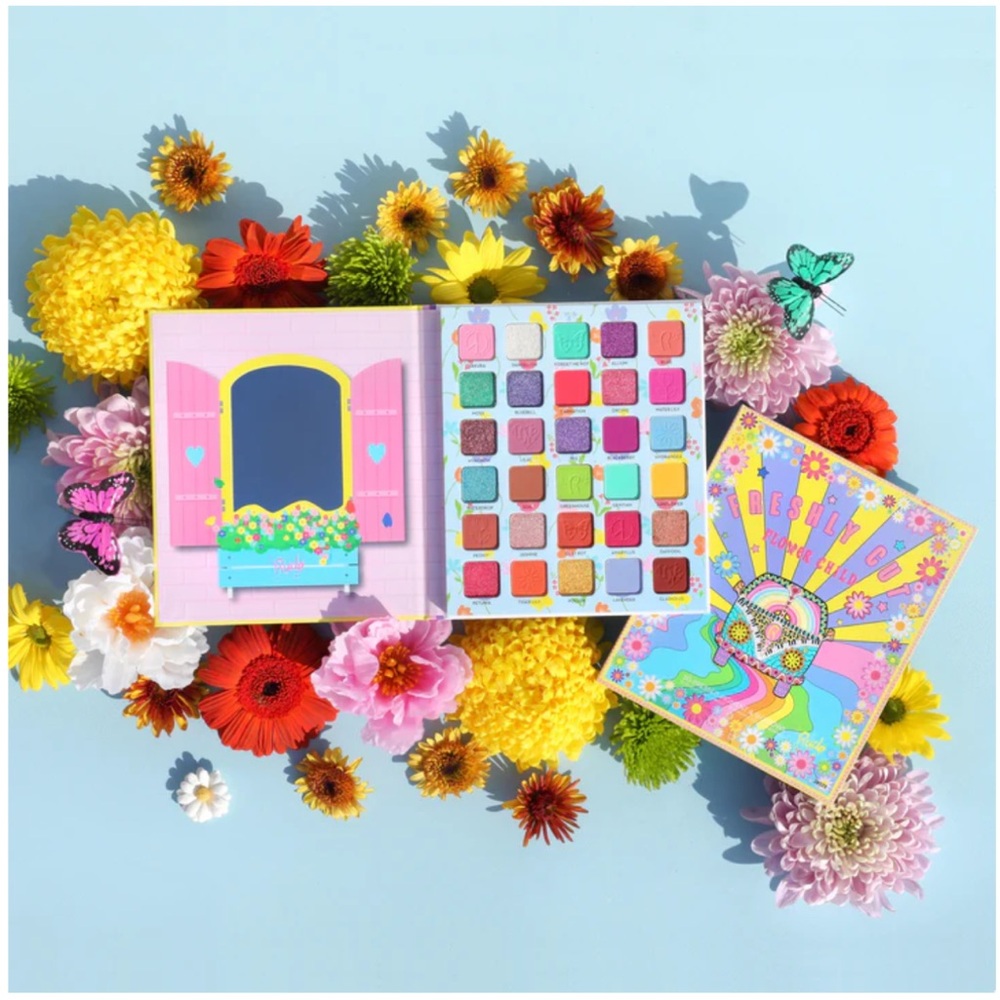 RUDE COSMETICS Flower Child Freshly Cut 30 Pressed Pigment & Shadows Unused